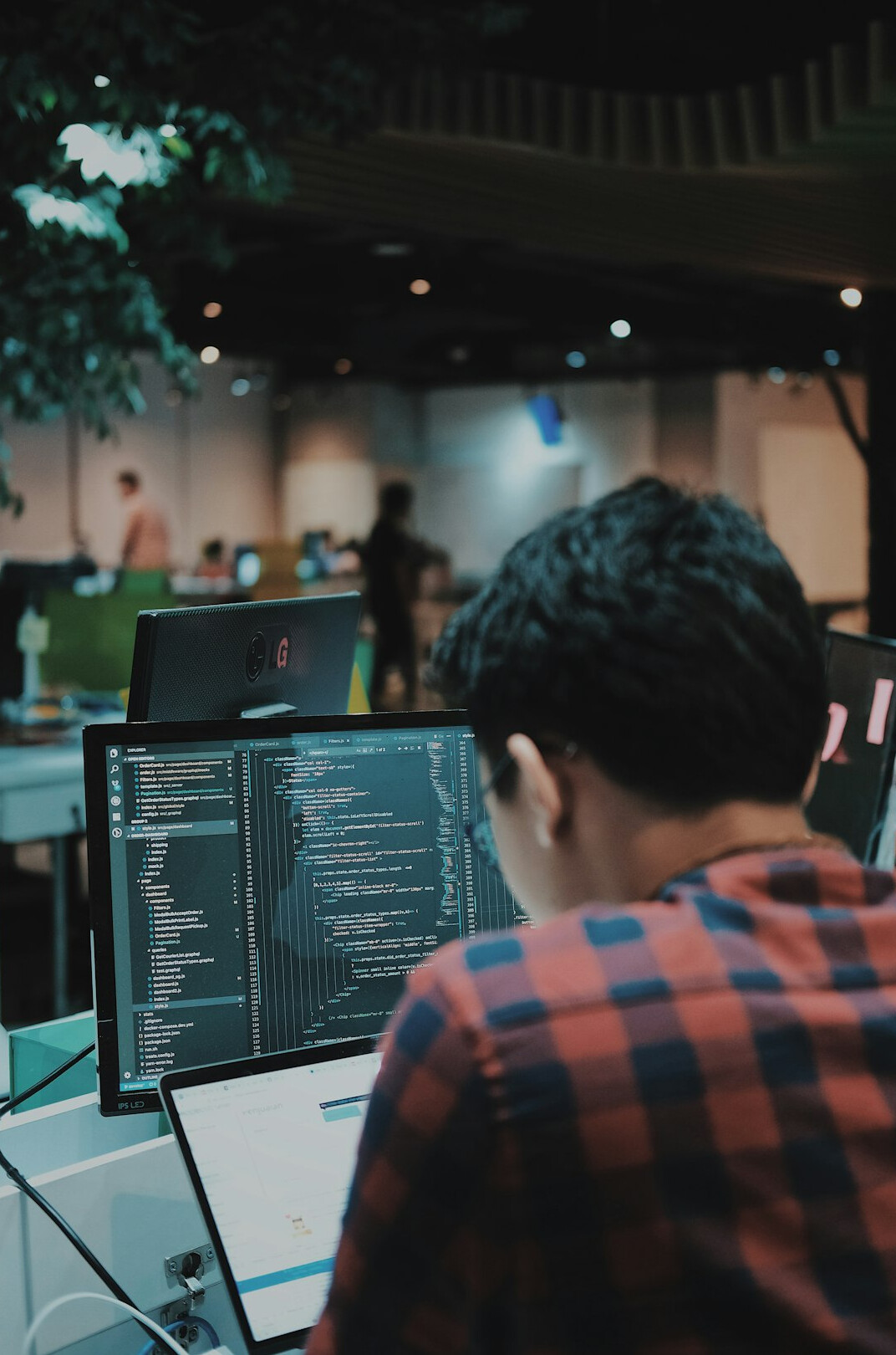 student learning programming