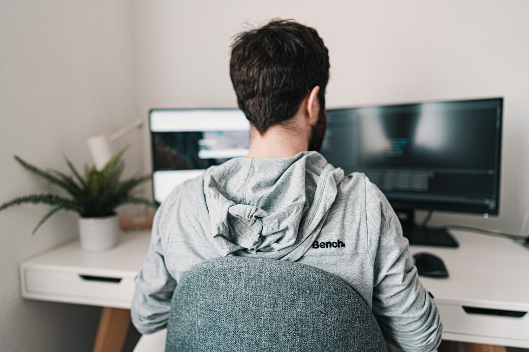 person learning to code at home
