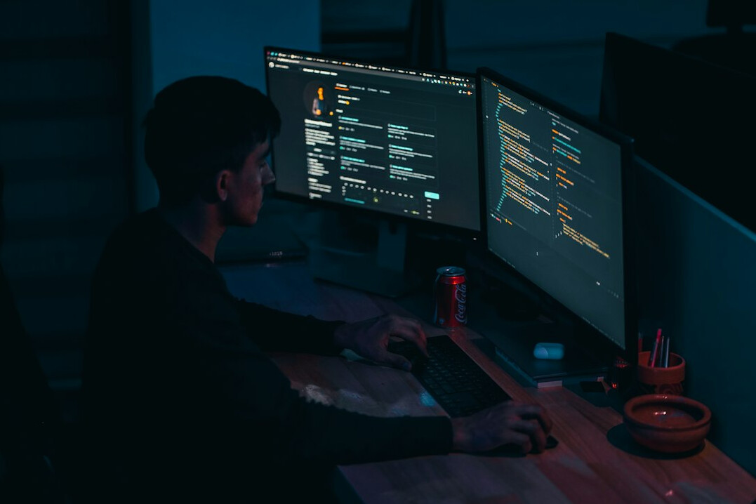 successful programmer at work