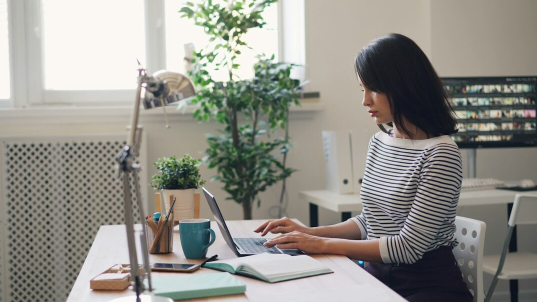 woman programmer at desk
