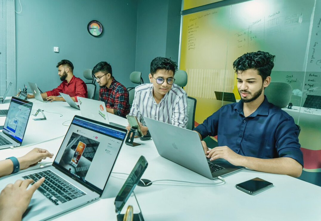 diverse group of programmers